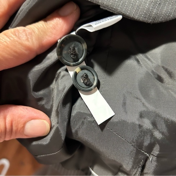 The LOFT Ann Taylor Womens Pinstripe Blazer Size 4P Gray BNWT - Picture 4 of 6